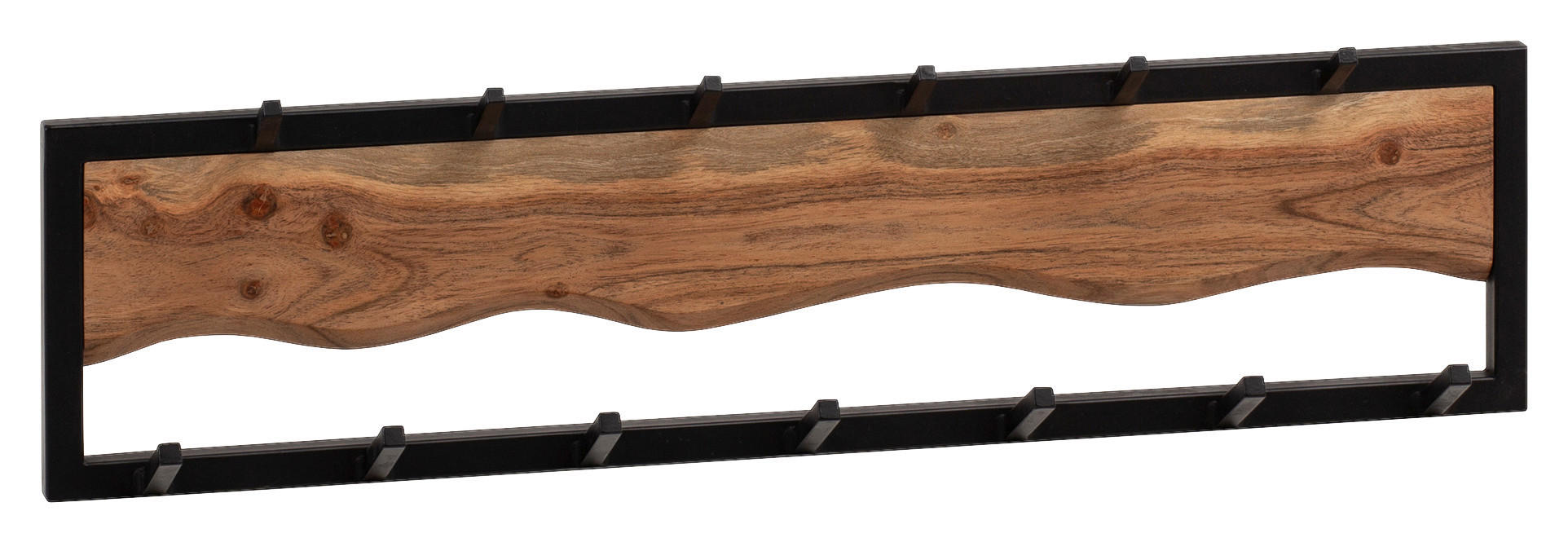 Wandgarderobe Akazie Nachbildung B/H/T: ca. 80x22x8 cm Wandgarderobe - (80,00/22,00/8,00cm) - Wohnling