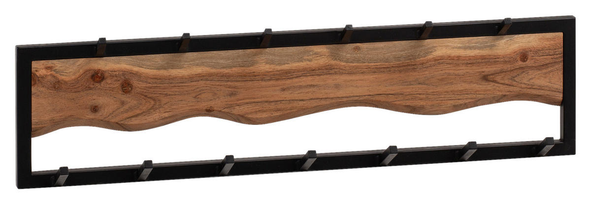 Wandgarderobe Akazie Nachbildung B/H/T: ca. 80x22x8 cm Wandgarderobe - (80,00/22,00/8,00cm) - Wohnling