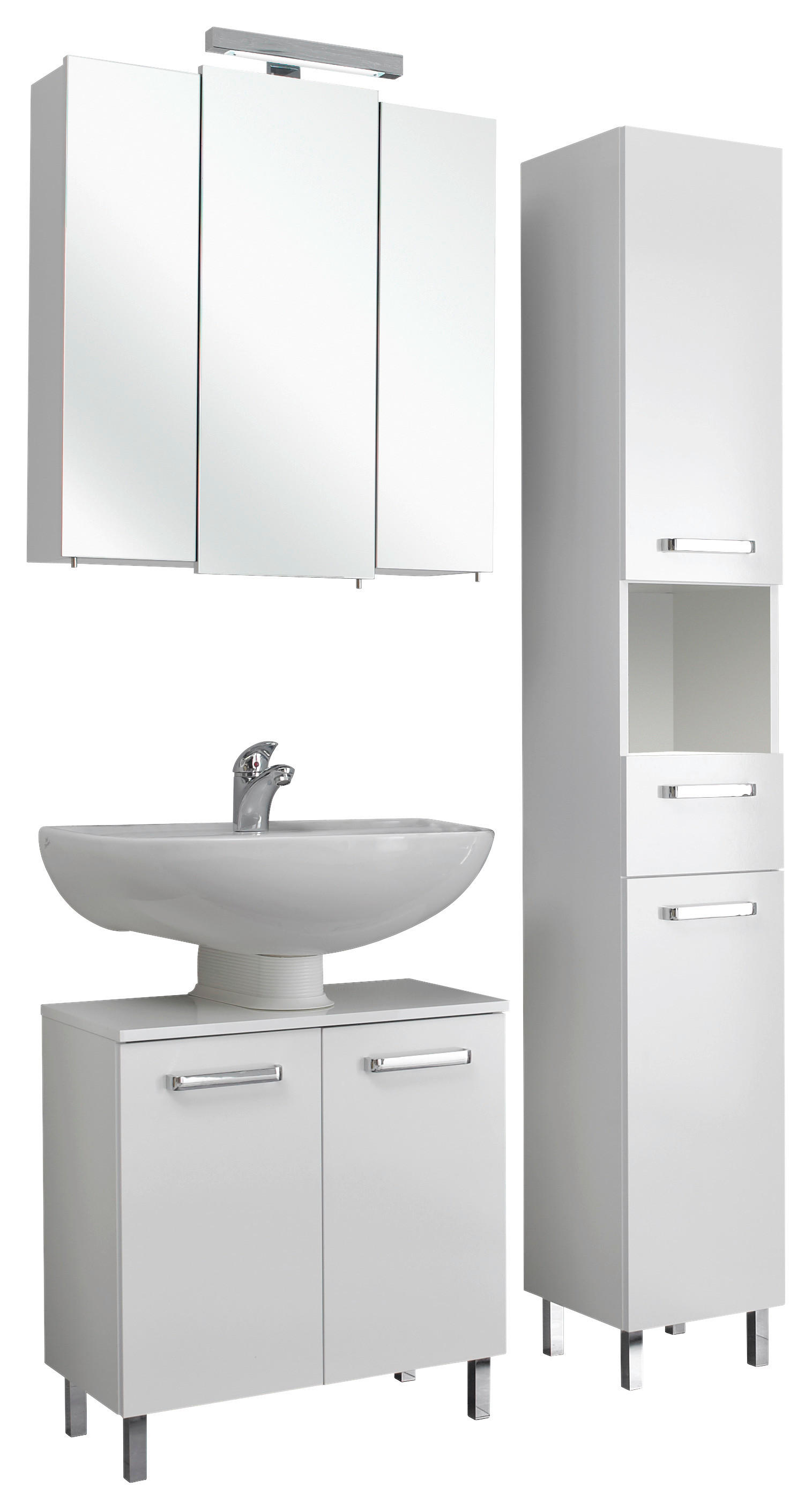 Badezimmer-Set Quickset 312 weiß glanz B/H/T: ca. 98x200x33 cm Quickset 312 - weiß (98,00/200,00/33,00cm) - Pelipal