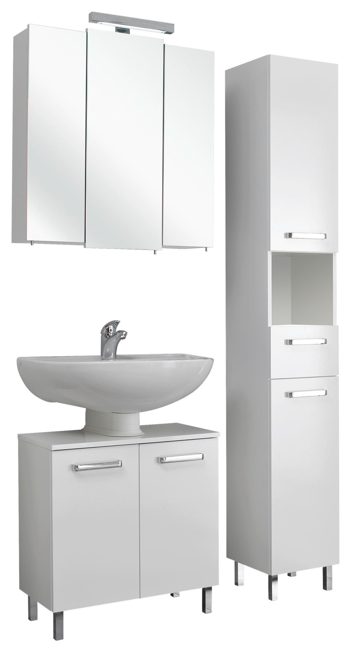 Badezimmer-Set Quickset 312 weiß glanz B/H/T: ca. 98x200x33 cm Quickset 312 - weiß (98,00/200,00/33,00cm) - Pelipal