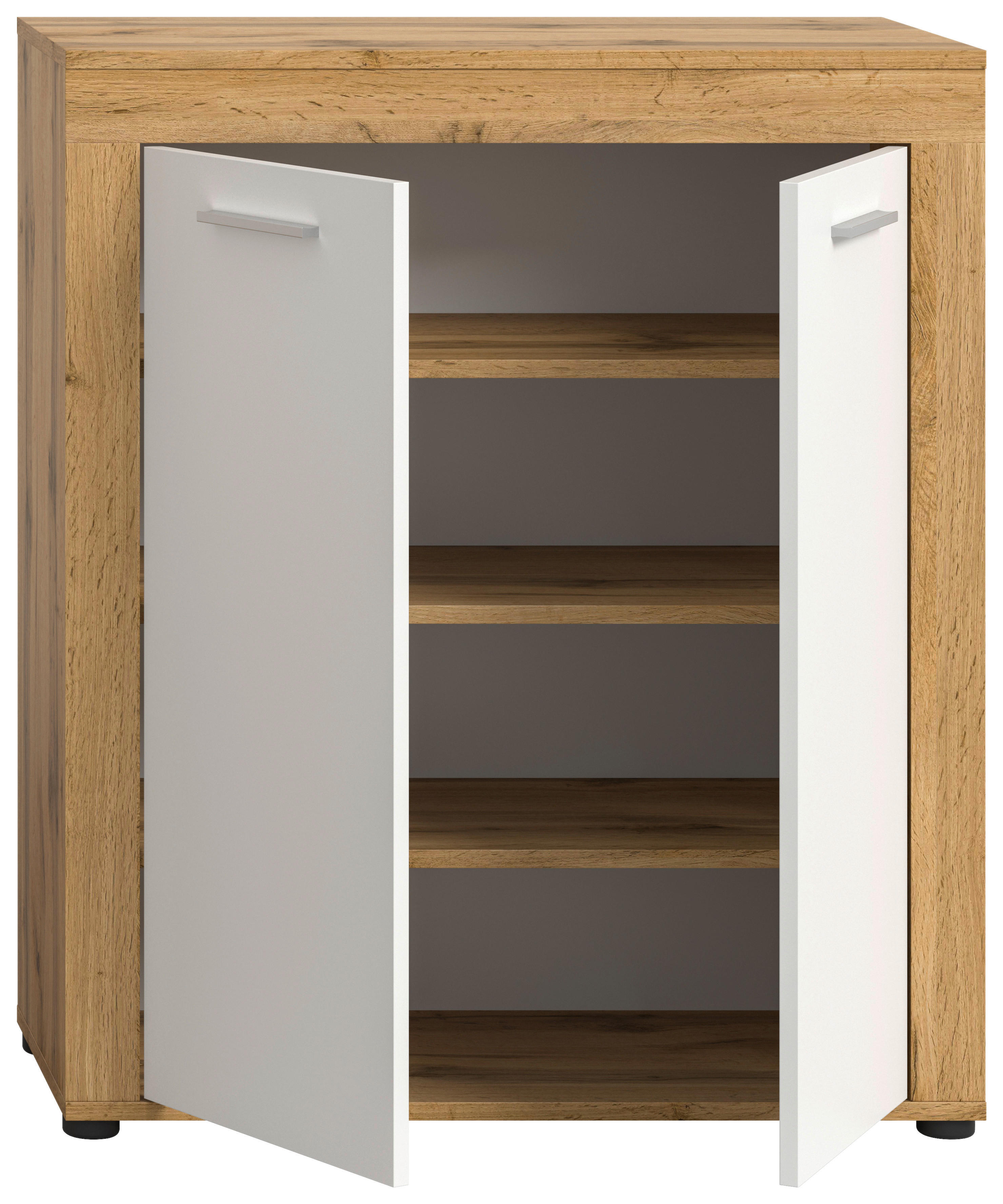 Schuhschrank JAM Eiche Wotan Nachbildung weiß B/H/T: ca. 80x95x35 cm JAM - Eiche/weiß (80,00/95,00/35,00cm) - xonox.home