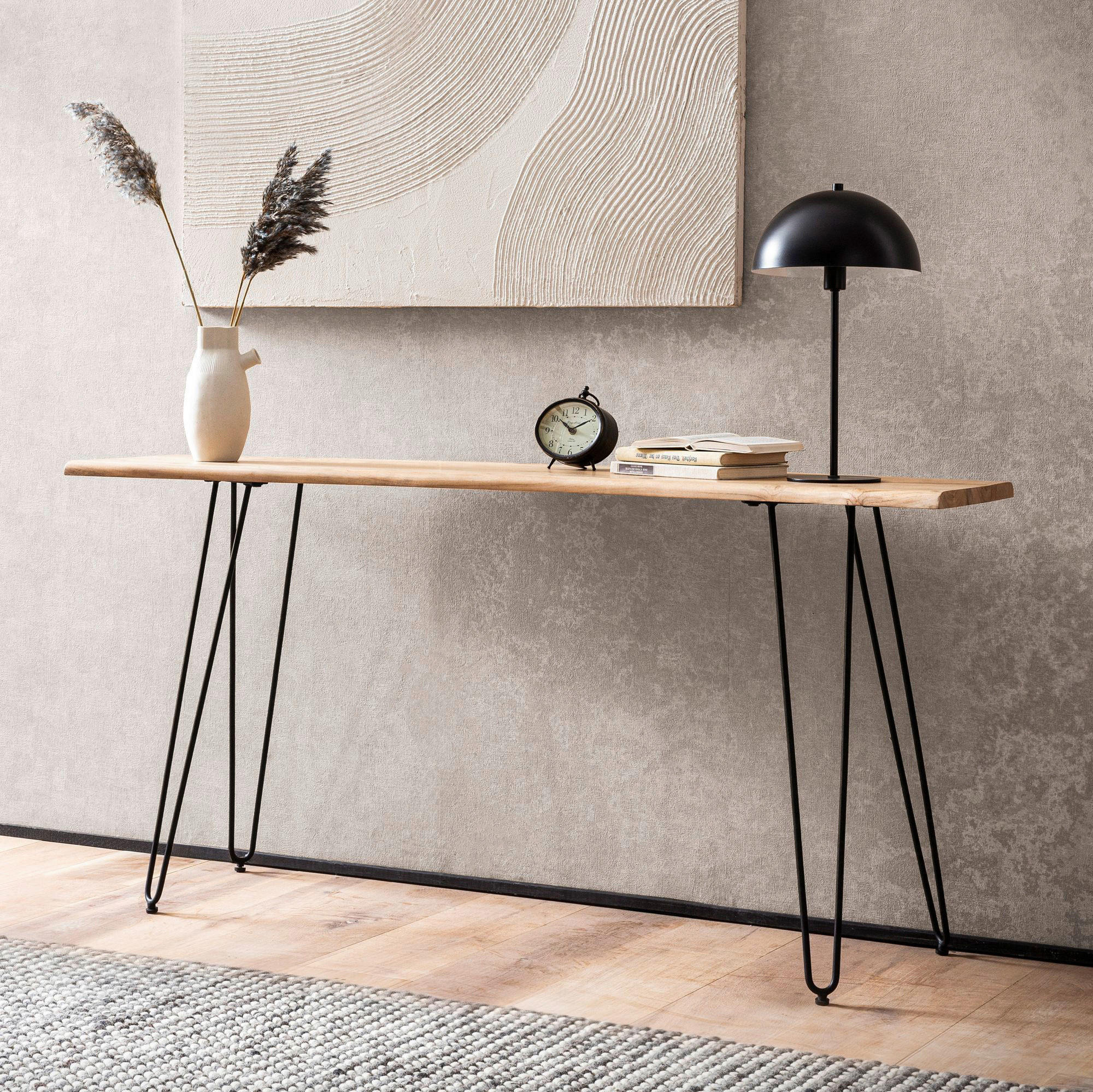 Konsolentisch braun Akazie B/H/T: ca. 150x75x36 cm Konsolentisch - braun (150,00/75,00/36,00cm) - Wohnling