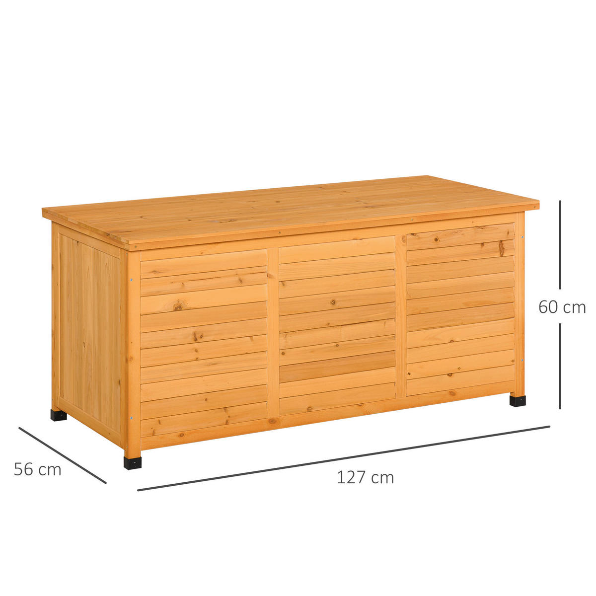 Outsunny Gartenschrank natur Holz B/H/L: ca. 56x60x127 cm Gartenschrank - natur (127,00/56,00/60,00cm) - Outsunny