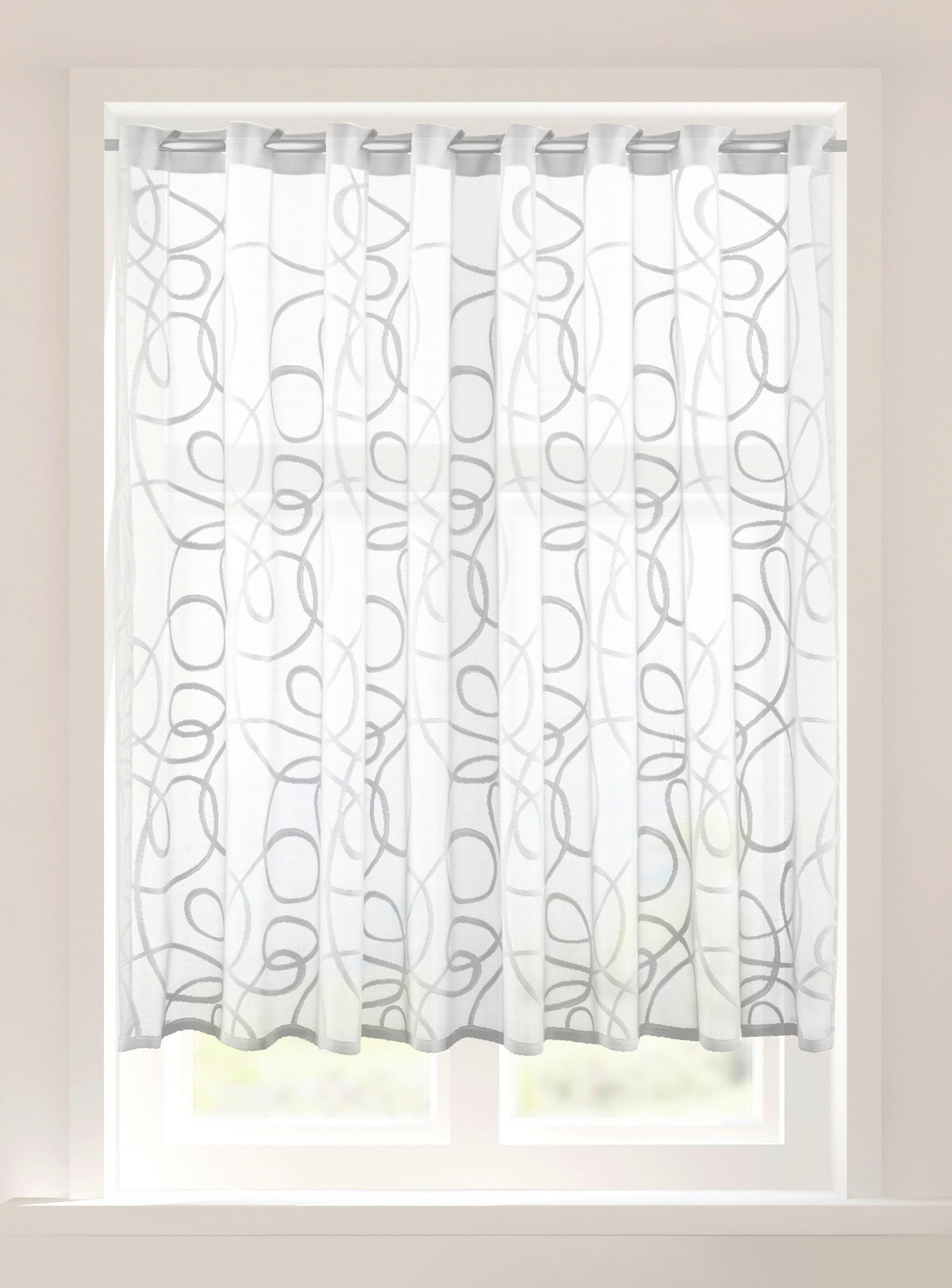 Scheibengardine Runding weiß B/L: ca. 140x90 cm Runding - weiß (140,00/90,00cm) - POCOline