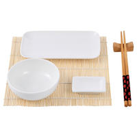 MASTERPRO Sushiset FOODIES COLLECTION weiß Porzellan FOODIES COLLECTION - weiß/natur - MASTERPRO
