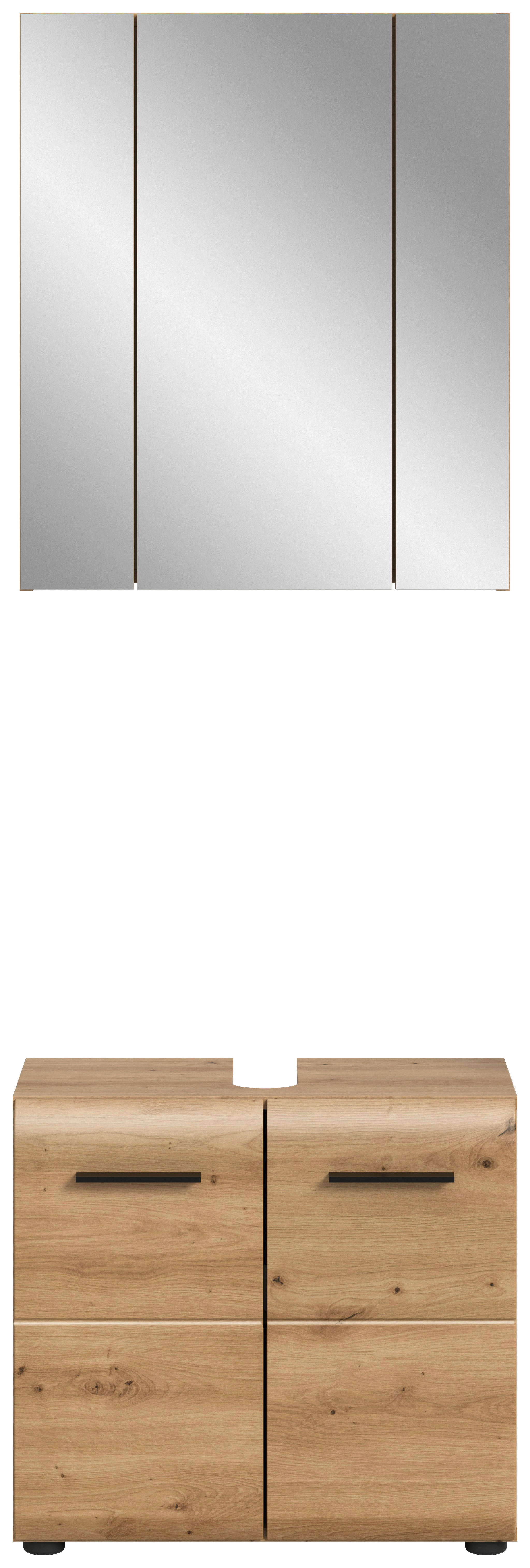 Badezimmer-Set Ice Artisan Oak Nachbildung B/H/T: ca. 60x185x30 cm Ice - (60,00/185,00/30,00cm) - xonox.home