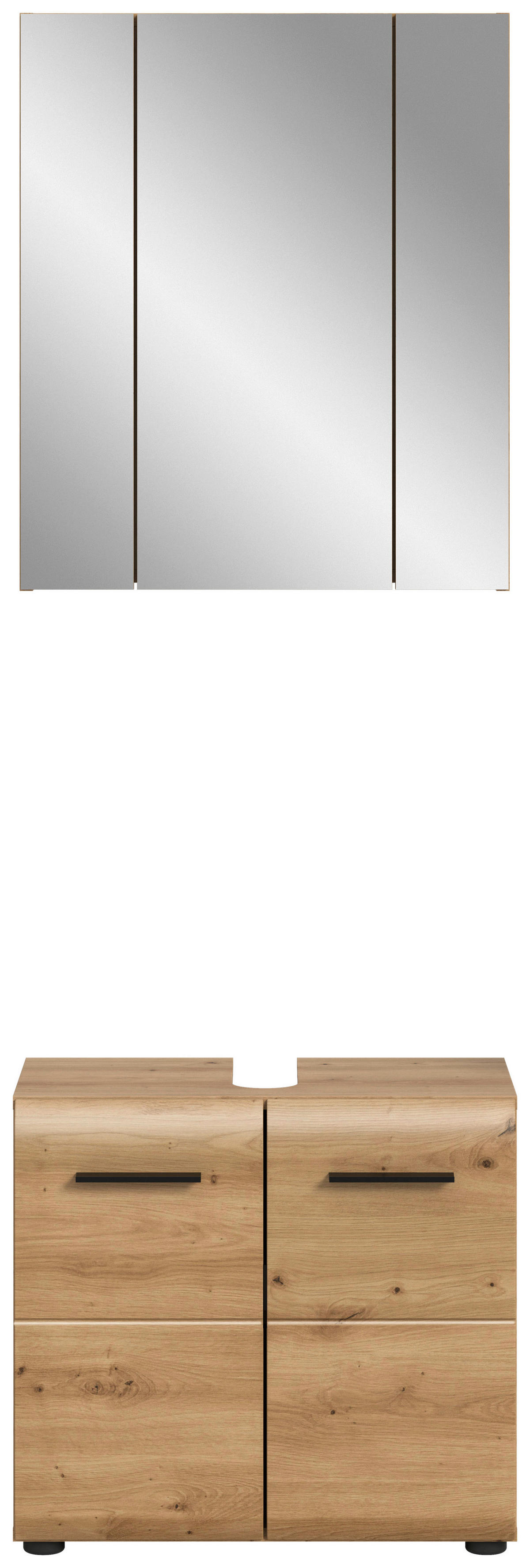 Badezimmer-Set Ice Artisan Oak Nachbildung B/H/T: ca. 60x185x30 cm Ice - (60,00/185,00/30,00cm) - xonox.home