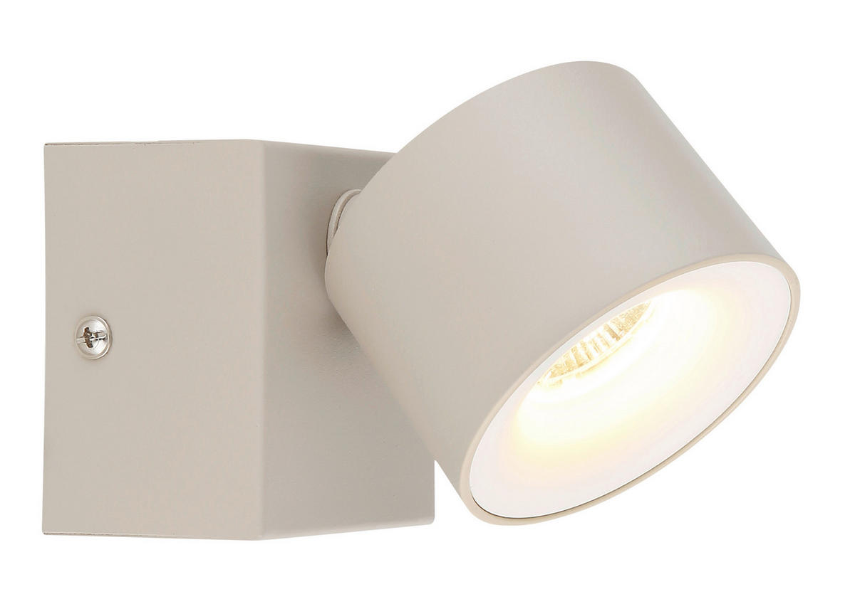GLOBO LED-Strahler sand Metall Kunststoff Aluminium B/H/L: ca. 8,5x11x8,5 cm 1 Brennstellen LED-Strahler-Rae - sand (8,50/8,50/11,00cm) - GLOBO