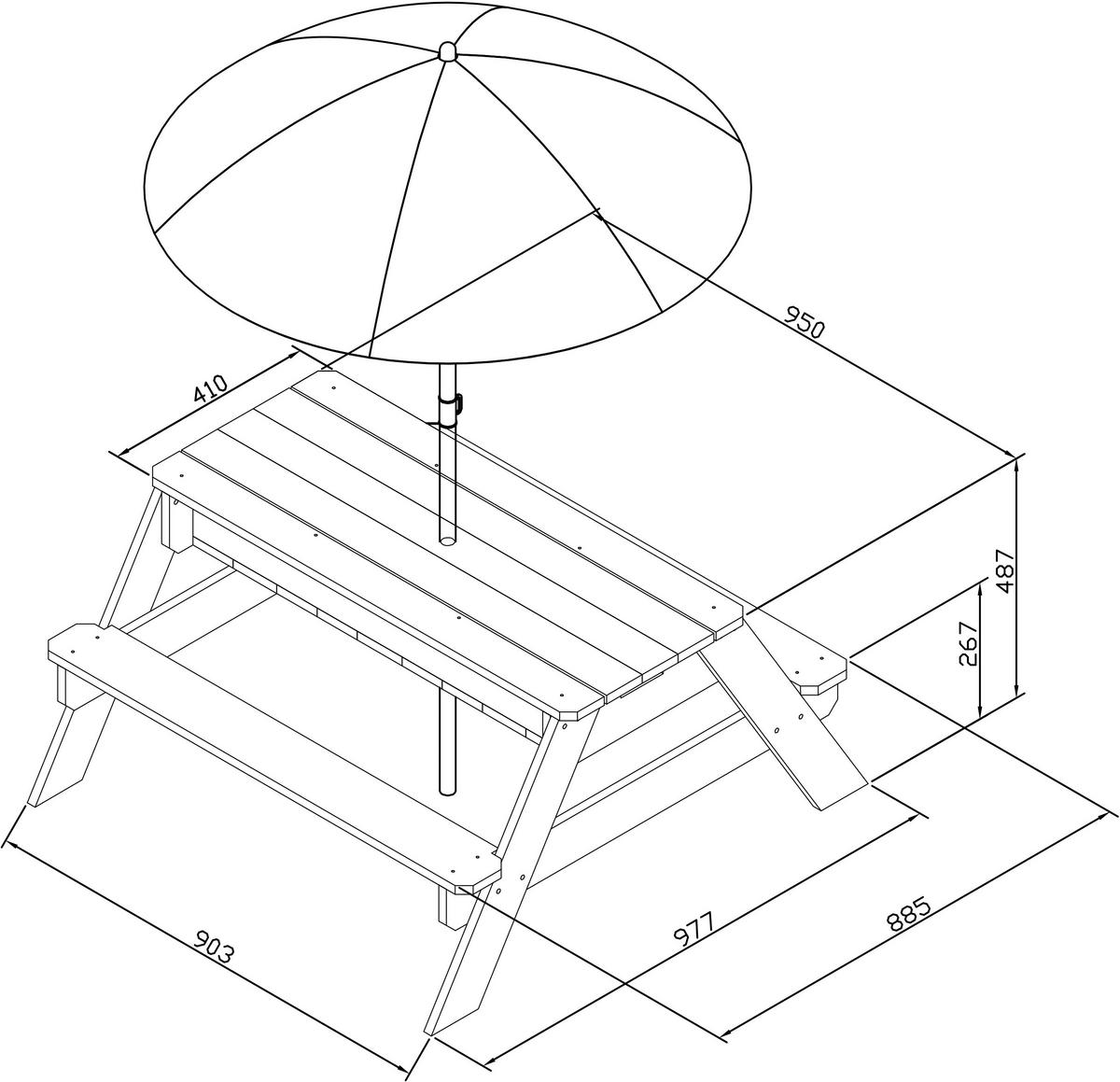 AXI Sand & Wassertisch Nick anthrazit B/H/L: ca. 98x49x95 cm Nick - blau/anthrazit (95,00/98,00/49,00cm) - AXI