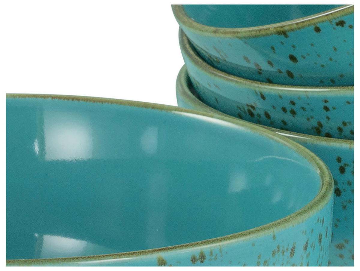 CreaTable Schüssel-Set Nature Collection Water blau Steinzeug Nature Collection Water - blau - CreaTable