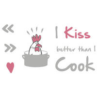 Komar Wandtattoo I kiss better than Sprüche I kiss better than B/L: ca. 50x70 cm I kiss better than - (50,00/70,00cm) - Komar
