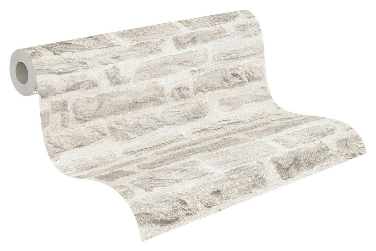 A.S.Creation Vliestapete Best of Wood`n Stone 2nd Edition Steine grau hellgrau B/L: ca. 53x1005 cm Best of Wood`n Stone 2nd Edition - hellgrau/grau (53,00/1005,00cm) - A.S.Creation