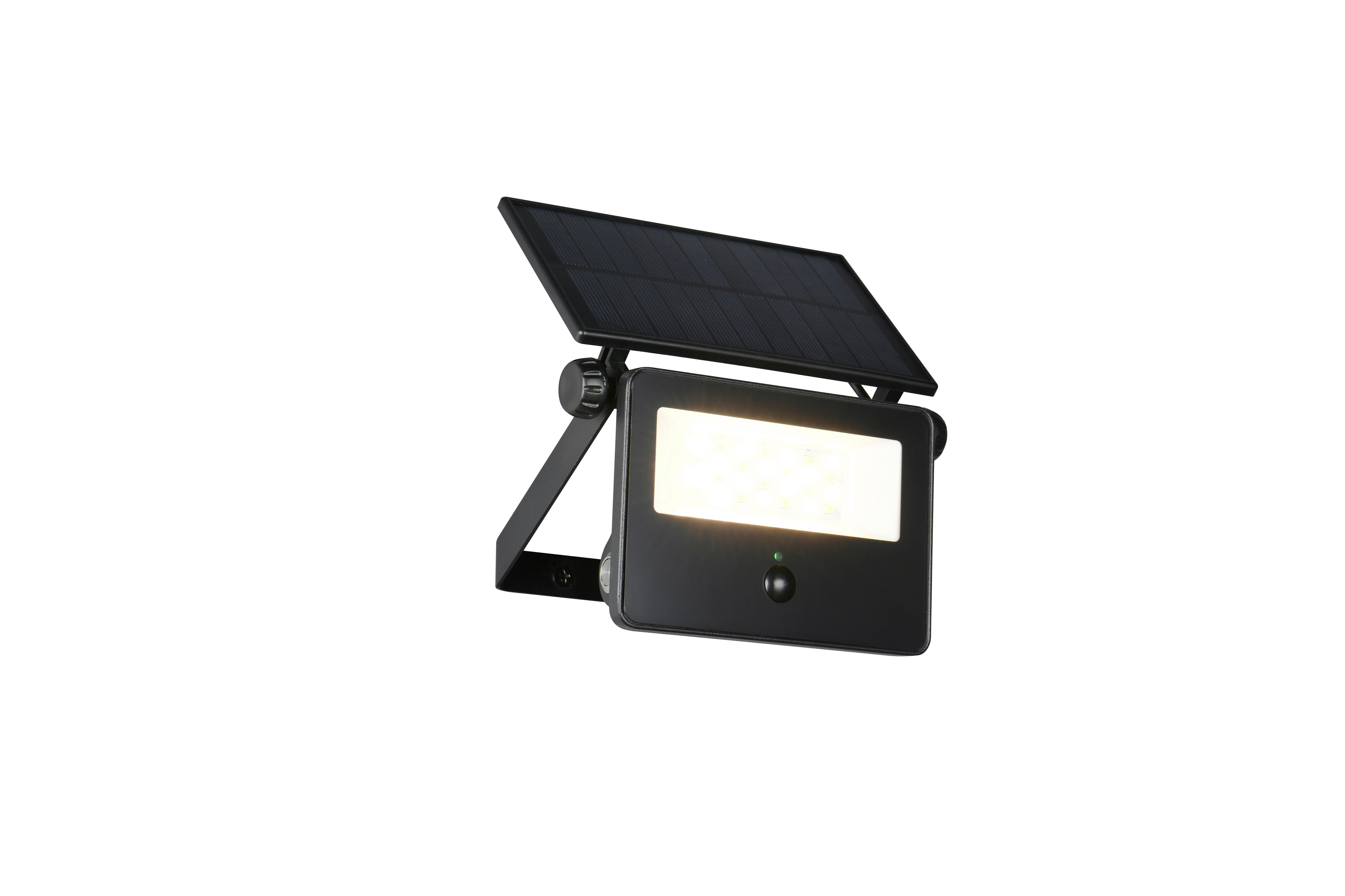 Thumbnail - Solar-Außenwandleuchte mattschwarz B/H/T: ca. 14,5x15,5x13 cm