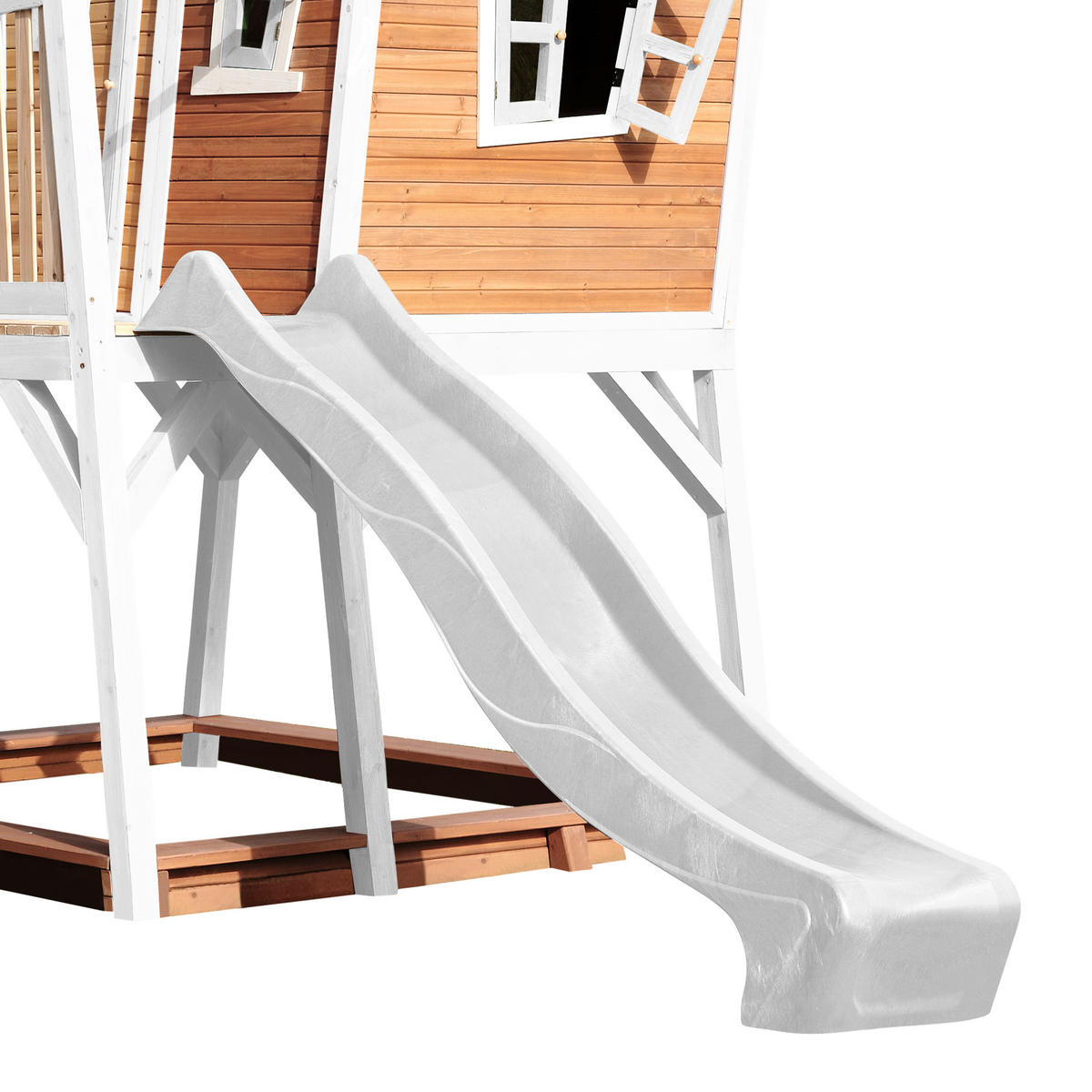 AXI Spielhaus Max braun B/H/L: ca. 432x288x193 cm Max - braun/weiß (193,00/432,00/288,00cm) - AXI