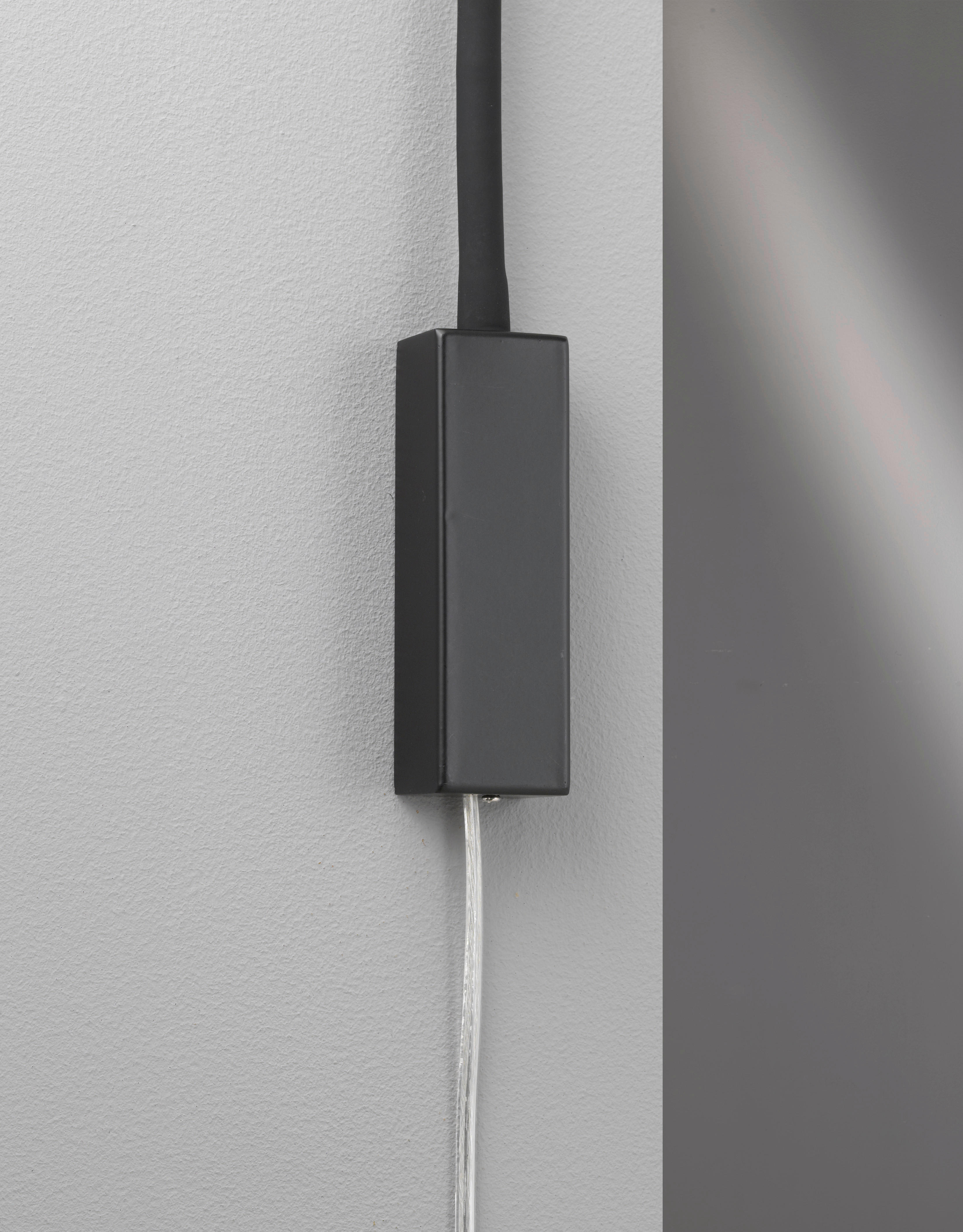 Fischer & Honsel LED-Wandspot 30170 schwarz Metall B/H/T: ca. 4x61x4 cm 1 Brennstellen Sten - schwarz (4,00/61,00/4,00cm) - Fischer & Honsel