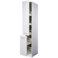 Apothekerschrank Lucca weiß matt B/H/T: ca. 30x200x57 cm Lucca - weiß/Alu (30,00/200,00/57,00cm) - Flex-Well