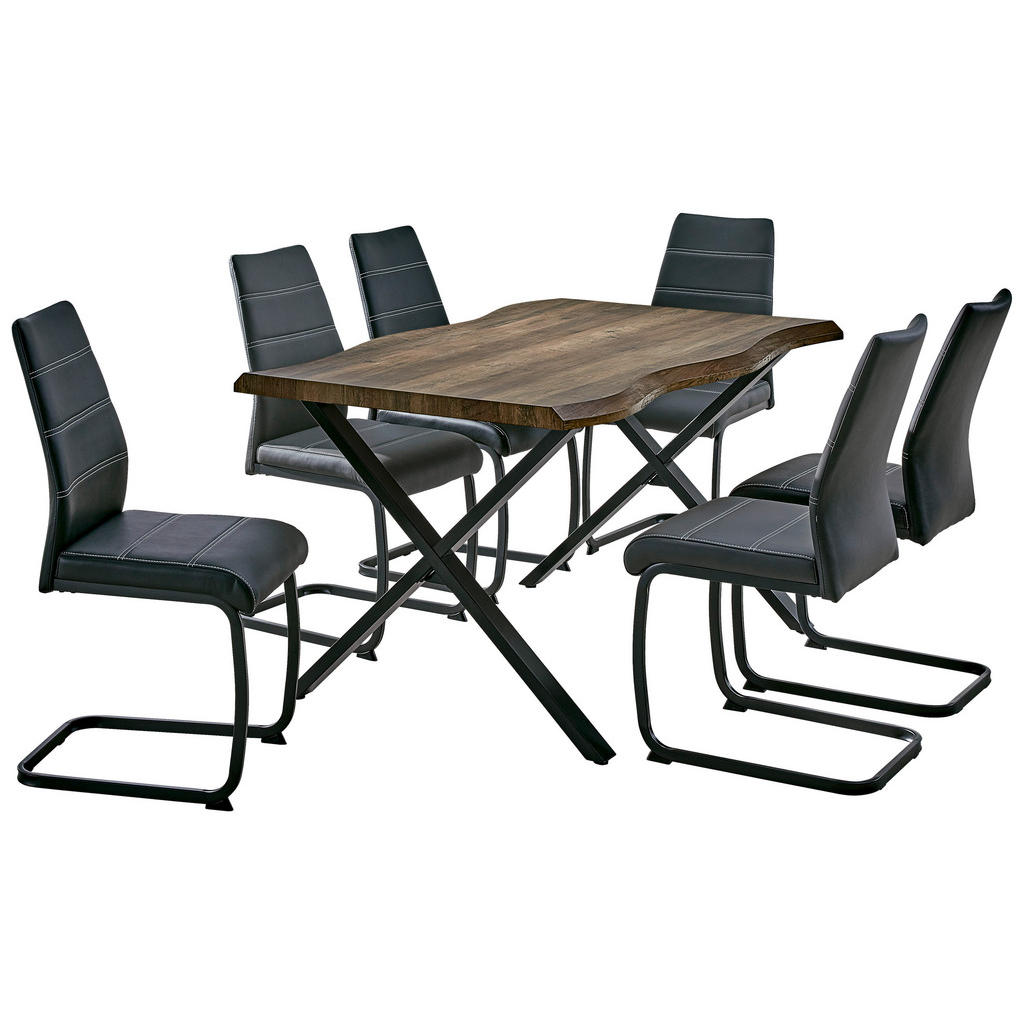 Thumbnail - Esstisch Gerda braun Akazie Nachbildung B/H/T: ca. 140x76x90 cm