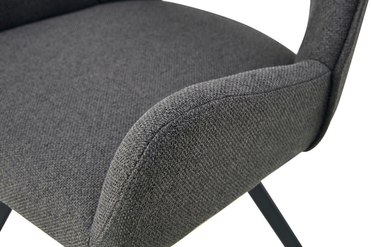 Stuhl HELEN, 2er Set anthrazit schwarz B/H/T: ca. 56x91x63 cm HELEN, 2er Set - schwarz/anthrazit (56,00/91,00/63,00cm) - xonox.home