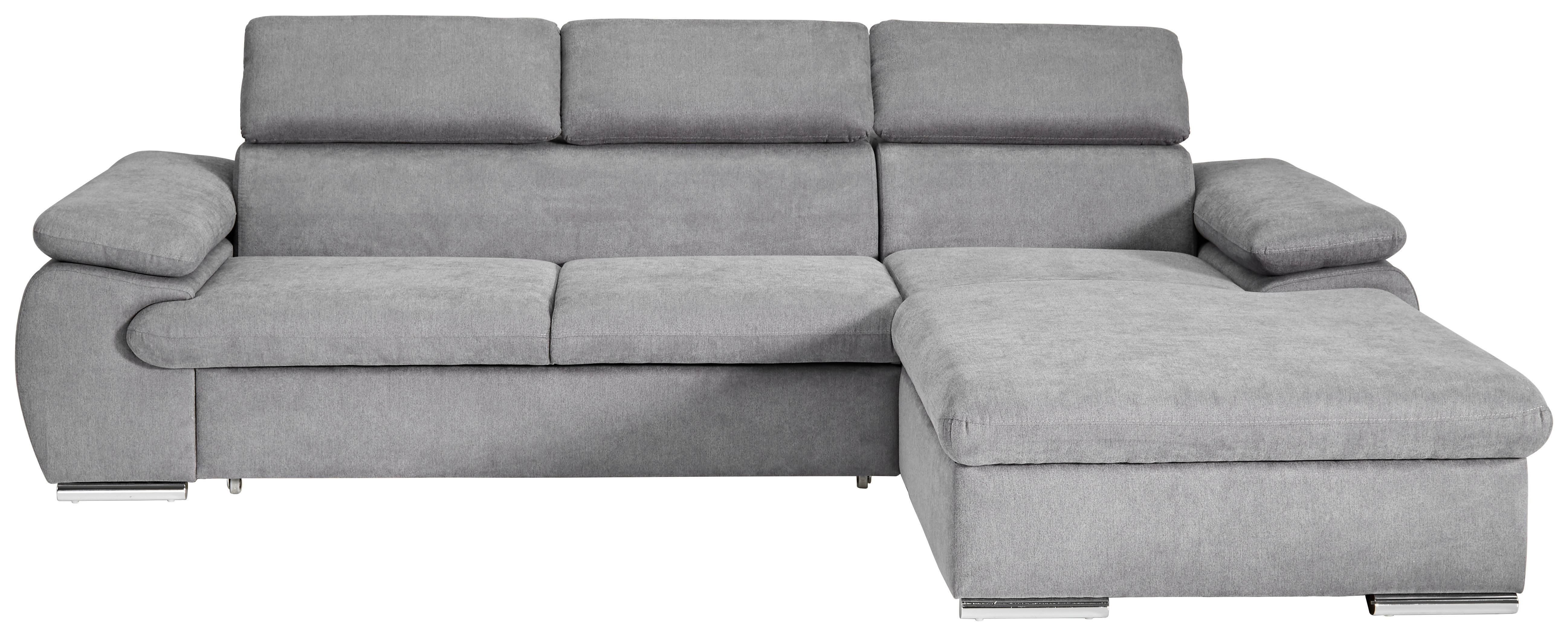 Ecksofa Como graubraun Como - graubraun/Chrom