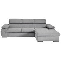 Ecksofa Como graubraun Como - graubraun/Chrom