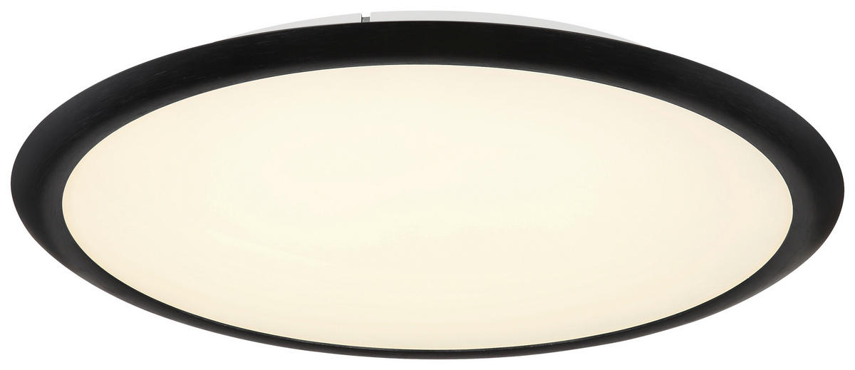 GLOBO LED-Deckenleuchte SUNA 67319D Opal mattschwarz Kunststoff Metall H/D: ca. 5x50,8 cm 1 Brennstellen SUNA - Opal/mattschwarz (50,80/5,00cm) - GLOBO