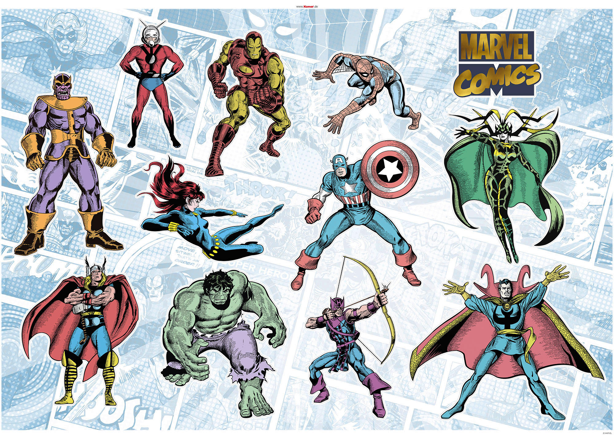 Komar Wandtattoo Marvel Comics Collection Disney Marvel Comics Collection B/L: ca. 100x70 cm