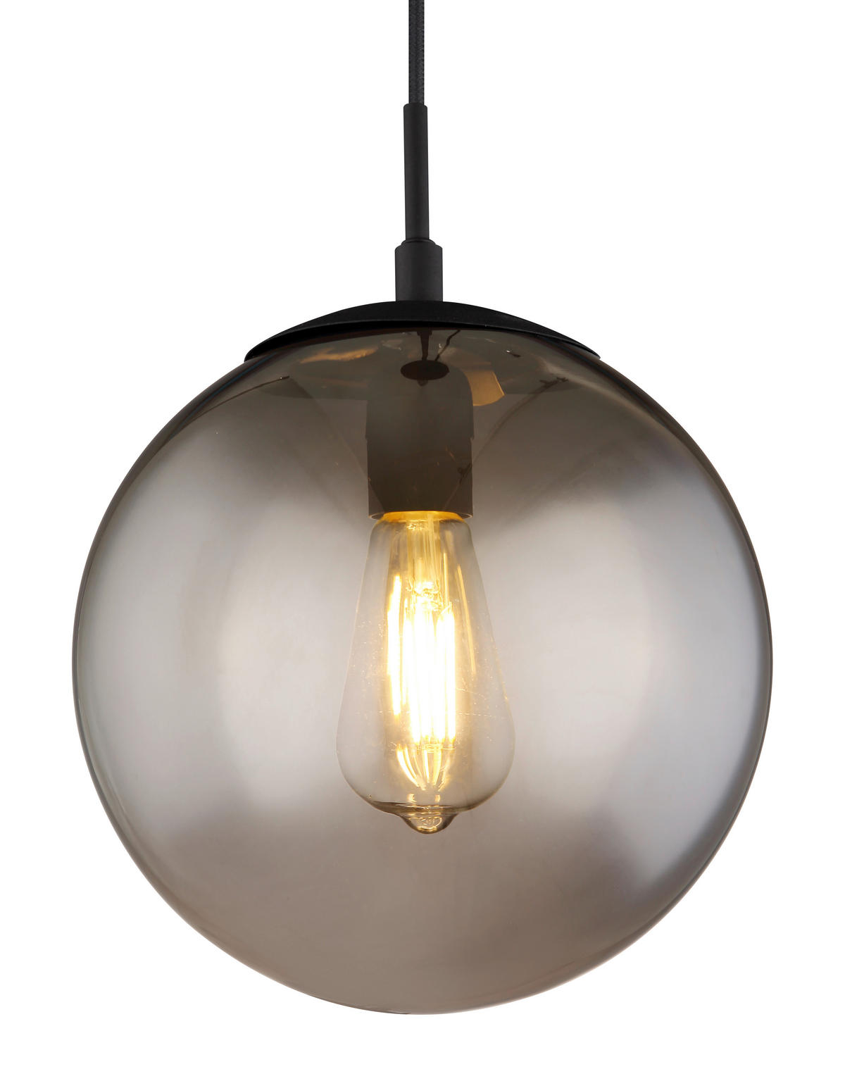 GLOBO Deckenleuchte 15830-5S Blama schwarz Rauch Metall Kunststoff Glas B/H/D: ca. 193x120x25 cm E27 3 Brennstellen Blama - schwarz/Rauch (25,00/120,00cm) - GLOBO