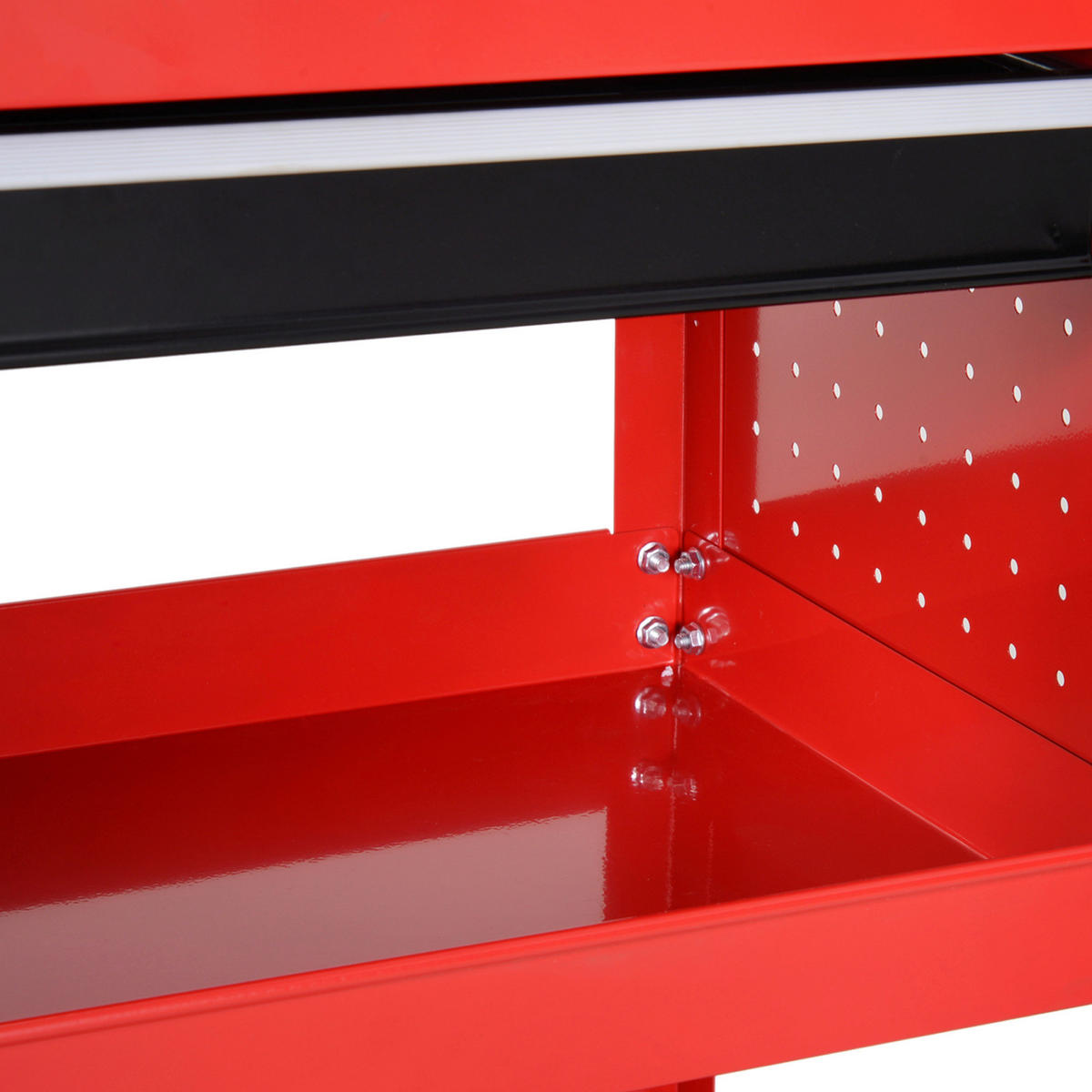 Werkstatt-Zubehör schwarz B/H/L: ca. 35x82x76 cm Werkstatt-Rollwagen - rot/schwarz (76,00/35,00/82,00cm) - HOMCOM