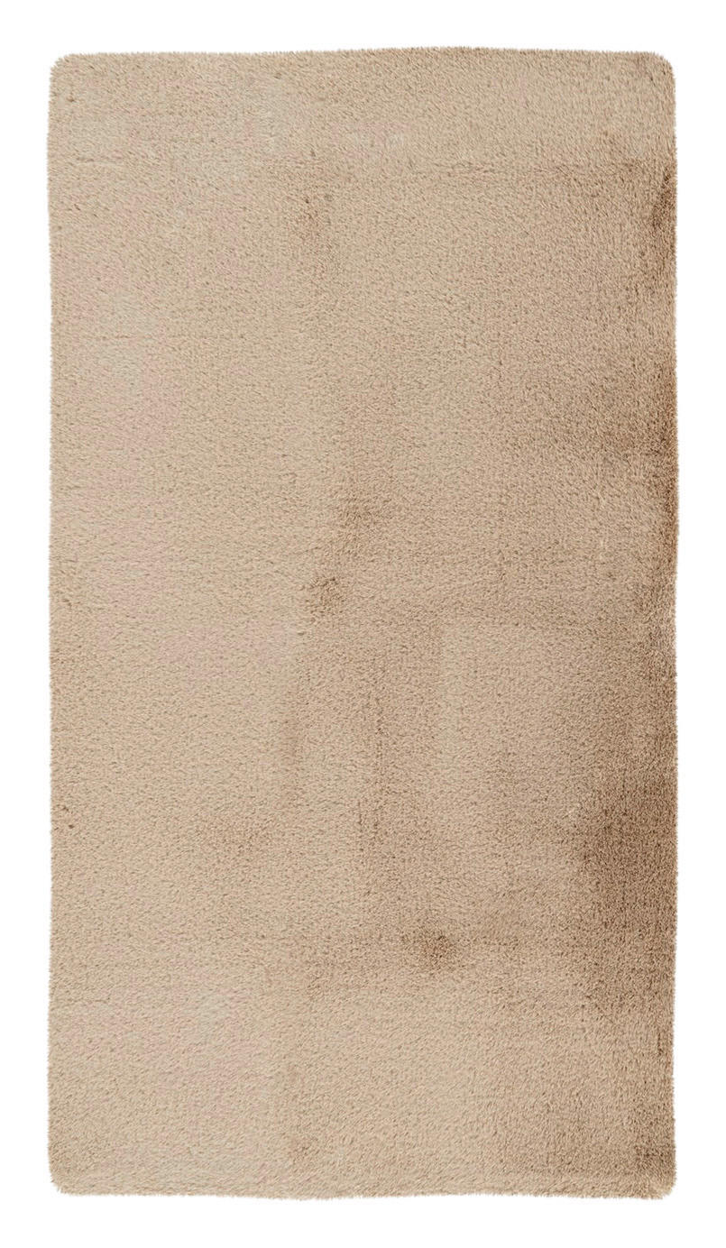 Kayoom Kurzflorteppich Badematte Rabbit Light 425 beige B/H/L: ca. 50x2,4x90 cm Badematte Rabbit Light 425 - beige (90,00/50,00/2,40cm) - Kayoom