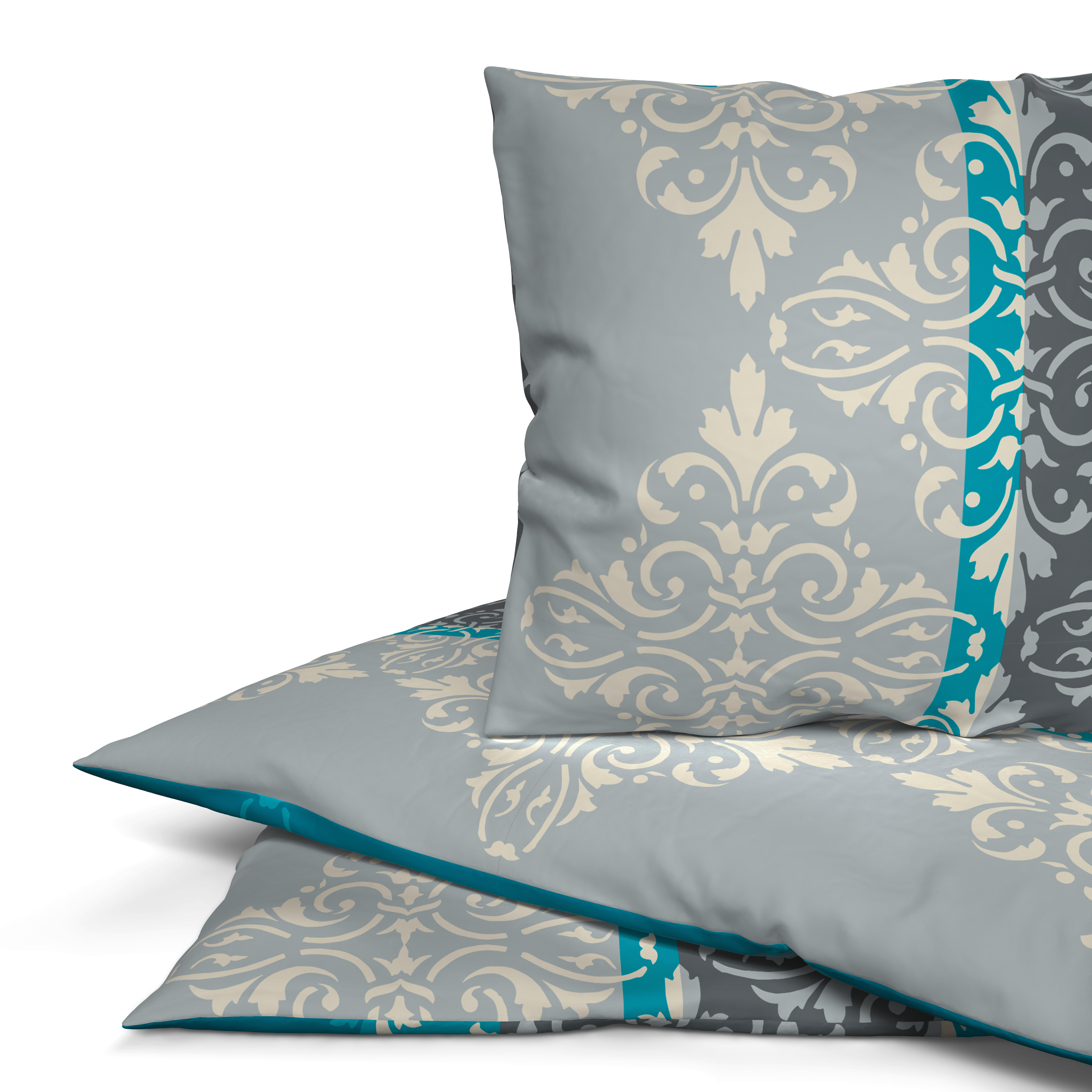 Microfaser Bettwäsche Fleece Bettwäsche_Fleece Ornament - türkis (135,00/200,00cm)