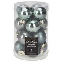 Weihnachtskugel grün D: ca. 3,5 cm Weihnachtskugeln_16erSet - grün (3,50cm)