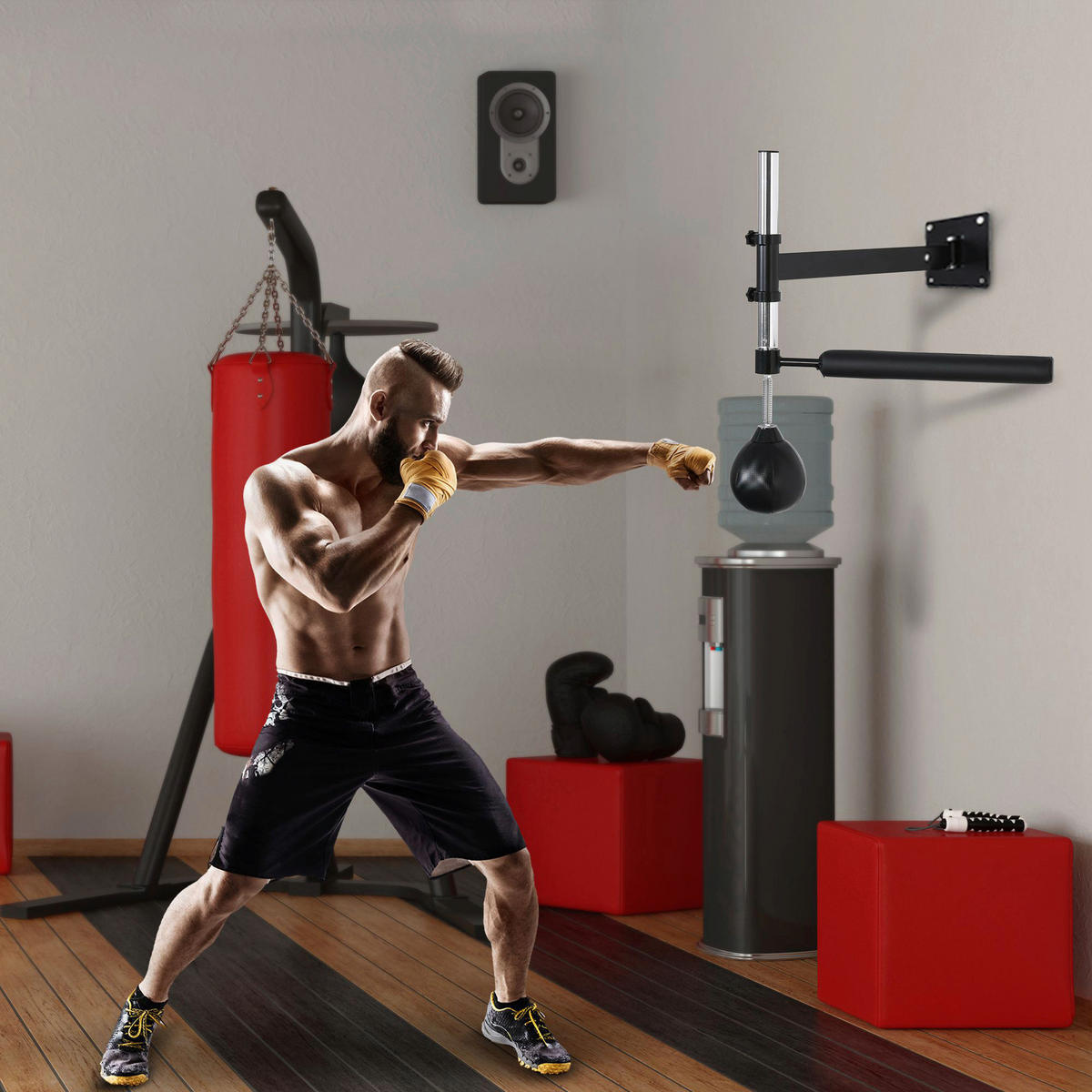HOMCOM Fitness-Zubehör schwarz Edelstahl B/H/L: ca. 72x79x20 cm Reflexbarren-Trainer - schwarz (20,00/72,00/79,00cm) - HOMCOM