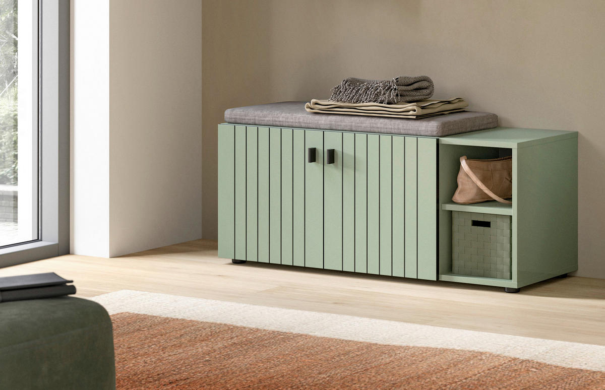 Sitzbank STATION grün B/H/T: ca. 106x43x37 cm STATION - grün (106,00/43,00/37,00cm) - xonox.home