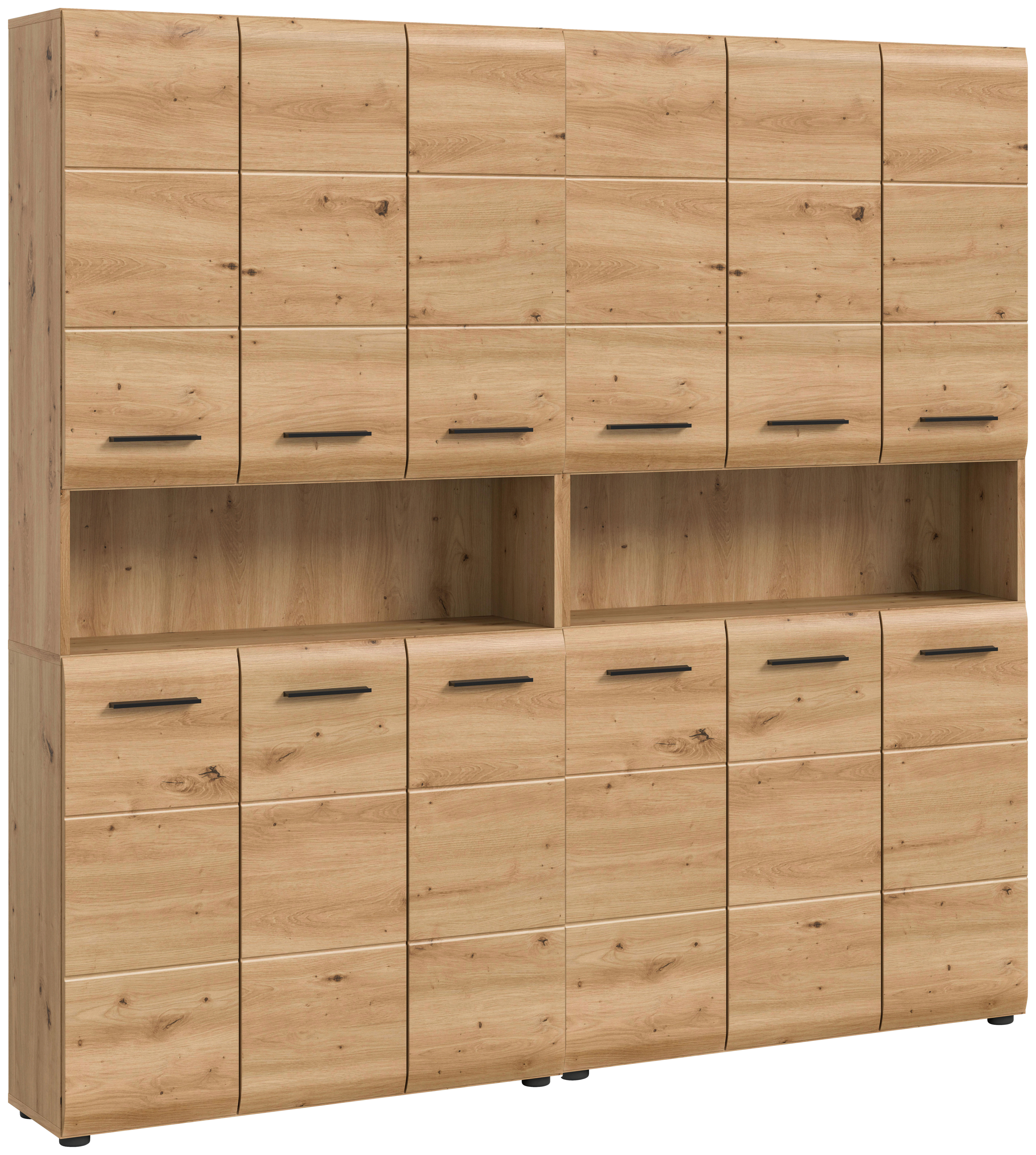 Badezimmer-Set Ice Artisan Oak Nachbildung B/H/T: ca. 180x185x30 cm Ice - (180,00/185,00/30,00cm) - xonox.home
