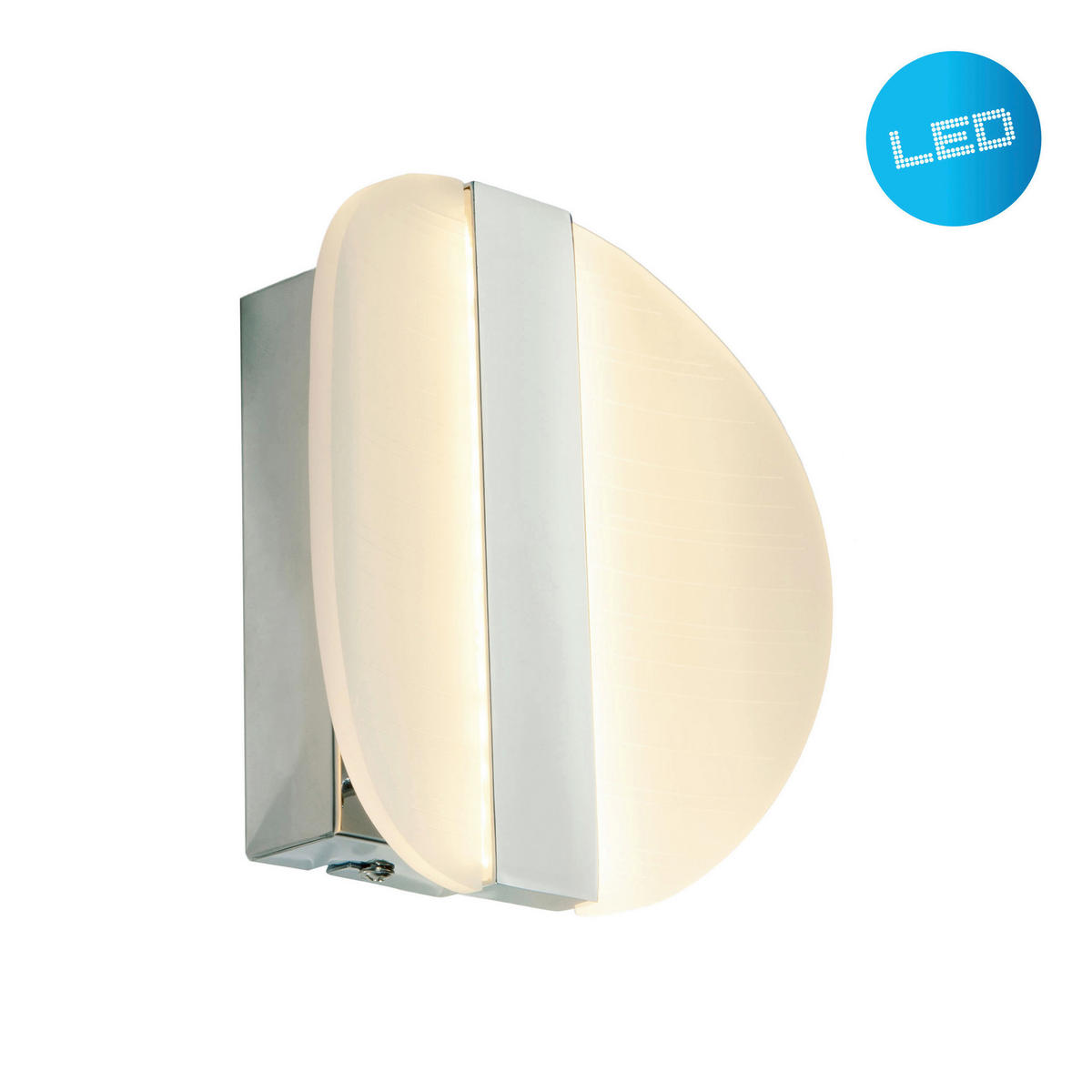 Näve Leuchten LED-Leuchten 1208903 Chrom Metall Kunststoff B/H/T: ca. 16x16x16 cm 1 Brennstellen Denver - Chrom (16,00/16,00/16,00cm) - Näve Leuchten