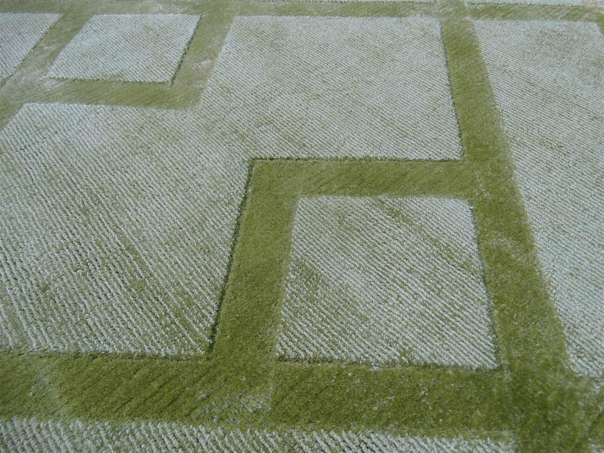 Kayoom Kurzflorteppich Luxury 310 elegant grün B/H/L: ca. 200x0,8x290 cm Luxury 310 - elegant grün (290,00/200,00/0,80cm) - Kayoom