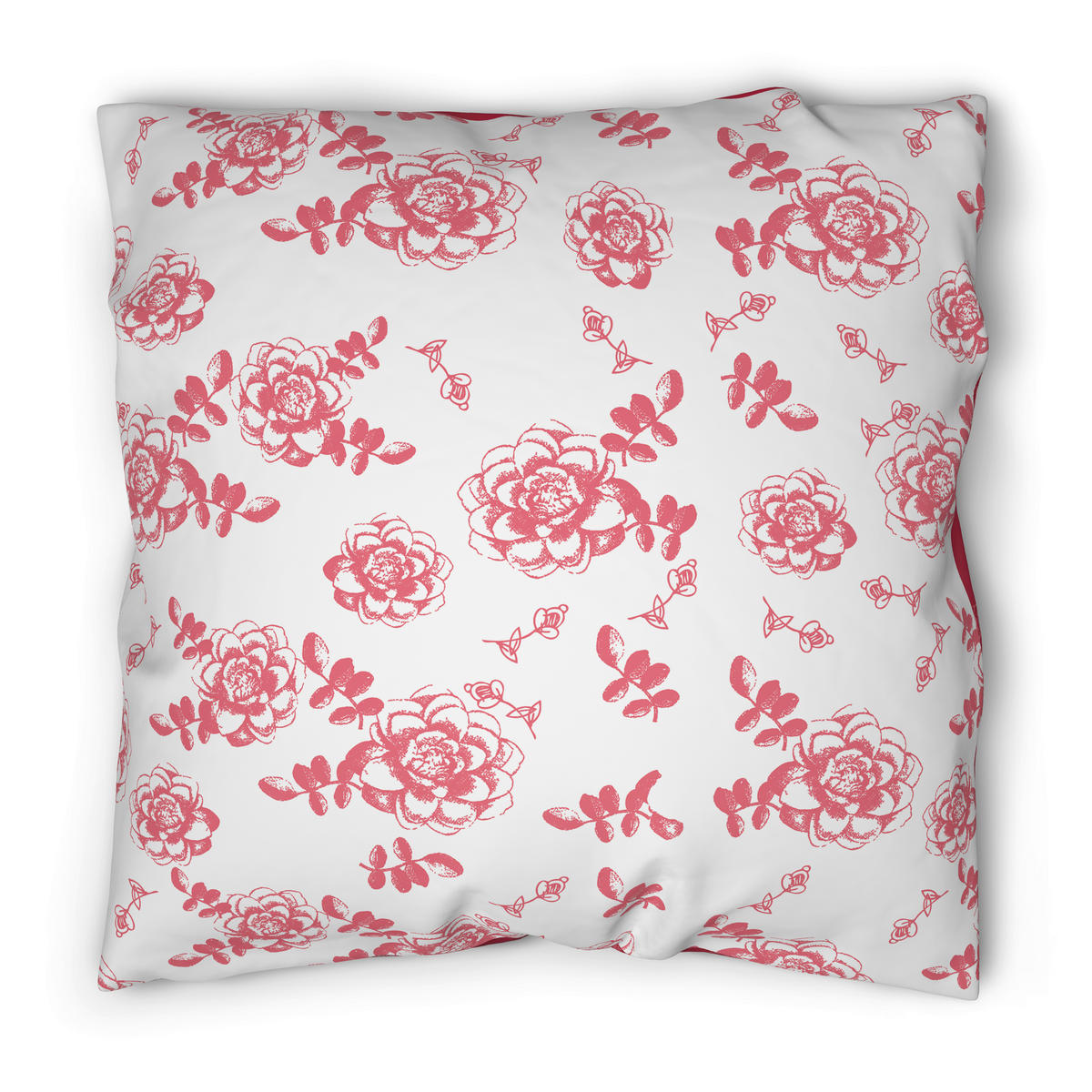 Baumwoll Bettwäsche Cotton touch Bettwäsche_Cotton-Touch Rose - weiß/rot (135,00/200,00cm) - Sensation