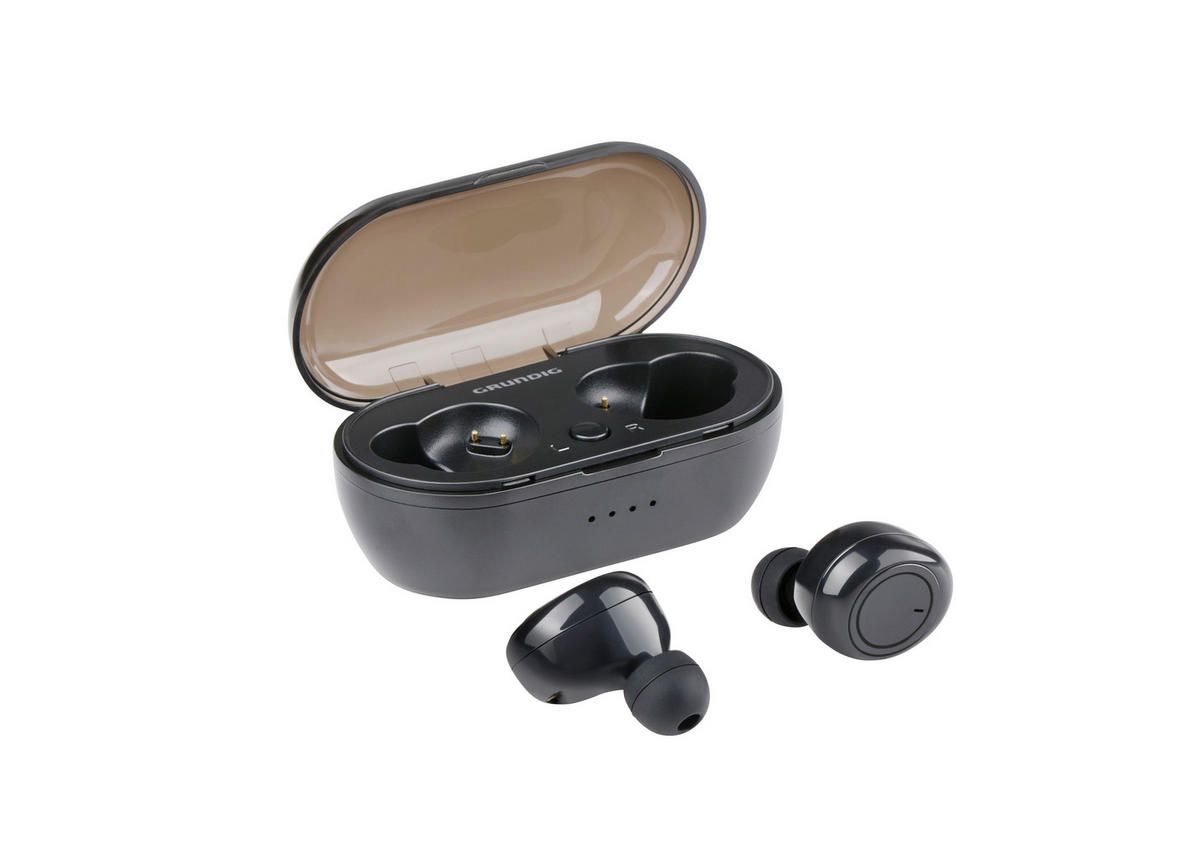 Grundig Bluetooth-Kopfhörer weiß schwarz B/H/L: ca. 3,5x7x2,8 cm Bluetooth-Kopfhörer_TWS_2ass - weiß/schwarz (2,80/3,50/7,00cm) - Grundig