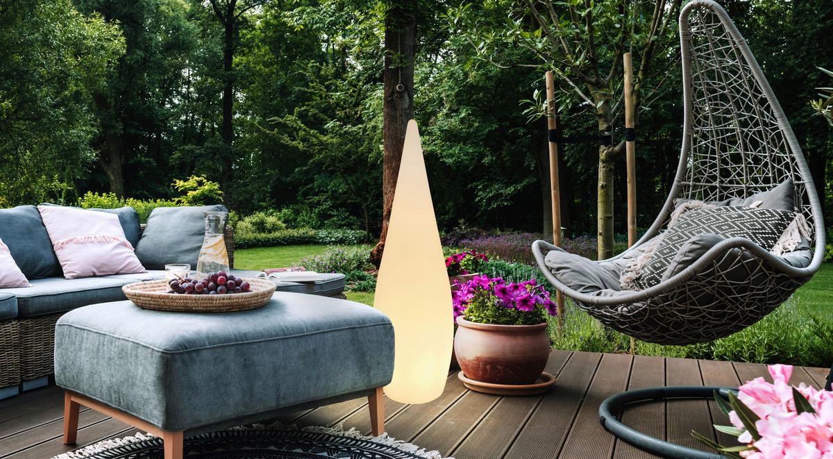 LED-Außenleuchte weiß H/D: ca. 120x36 cm VASCON - weiß (36,00/120,00cm) - GLOBO