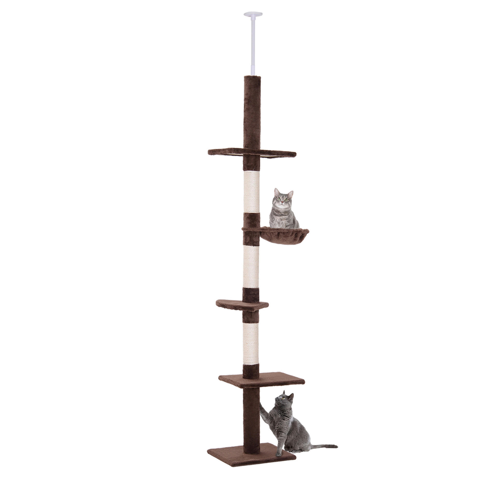 PawHut Kratzbaum braun Polyester B/H/L: ca. 30x260x40 cm Kratzbaum - braun (40,00/30,00/260,00cm) - PawHut