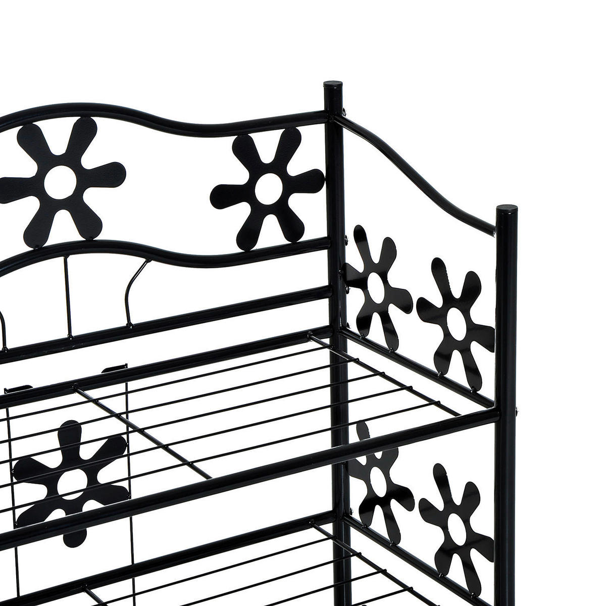 HOMCOM Standregal Standregal 4 Etagen 833-282 - schwarz (60,00/30,00/92,00cm) - HOMCOM