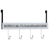 Türgarderobe Zoe weiß schwarz Glas B/H/T: ca. 40x12x9 cm Zoe - weiß/schwarz (40,00/12,00/9,00cm)