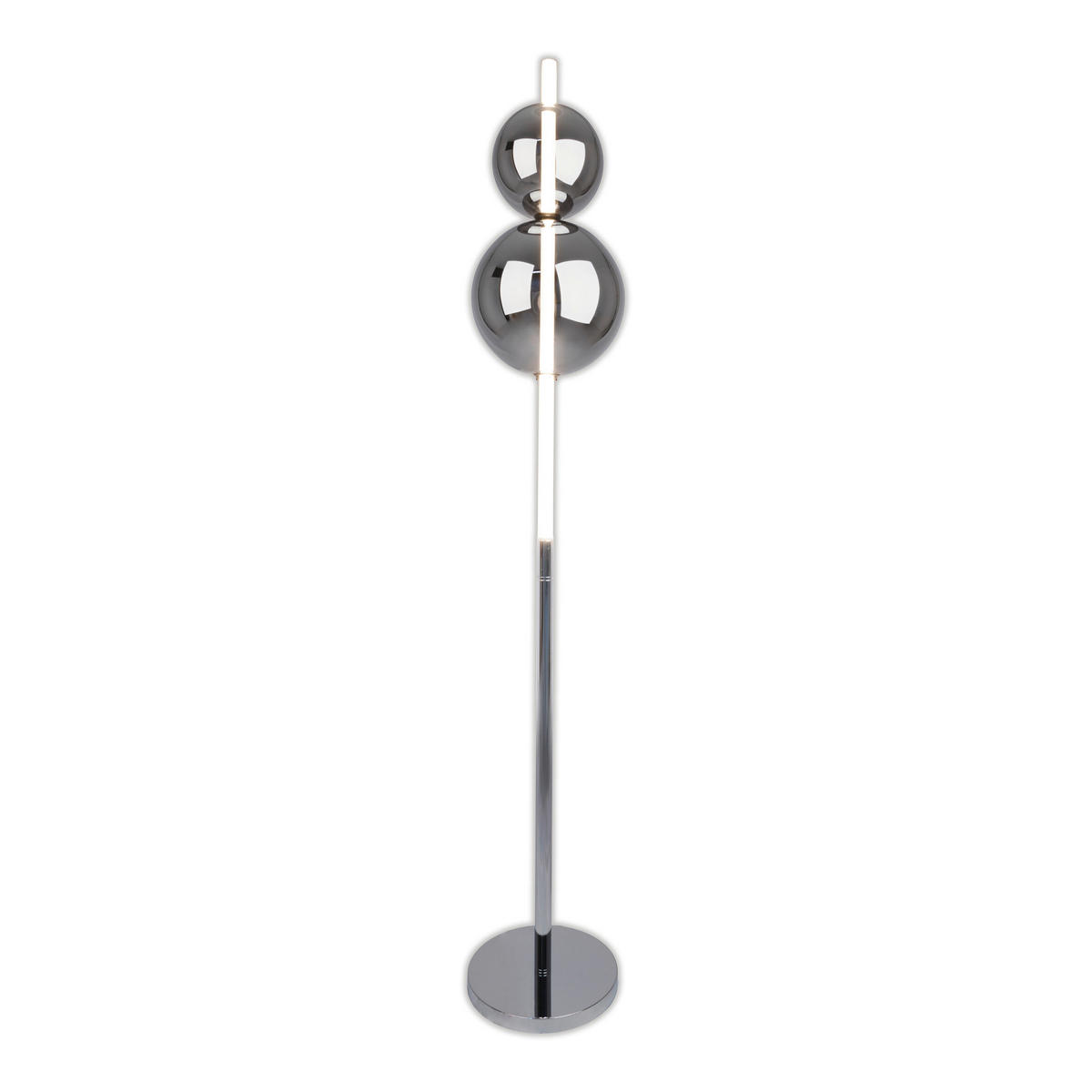Näve Leuchten LED-Leuchten 2072042 Chrom Rauch Metall Glas H/D: ca. 149,7x25 cm Nova - Chrom/Rauch (25,00/149,70cm) - Näve Leuchten