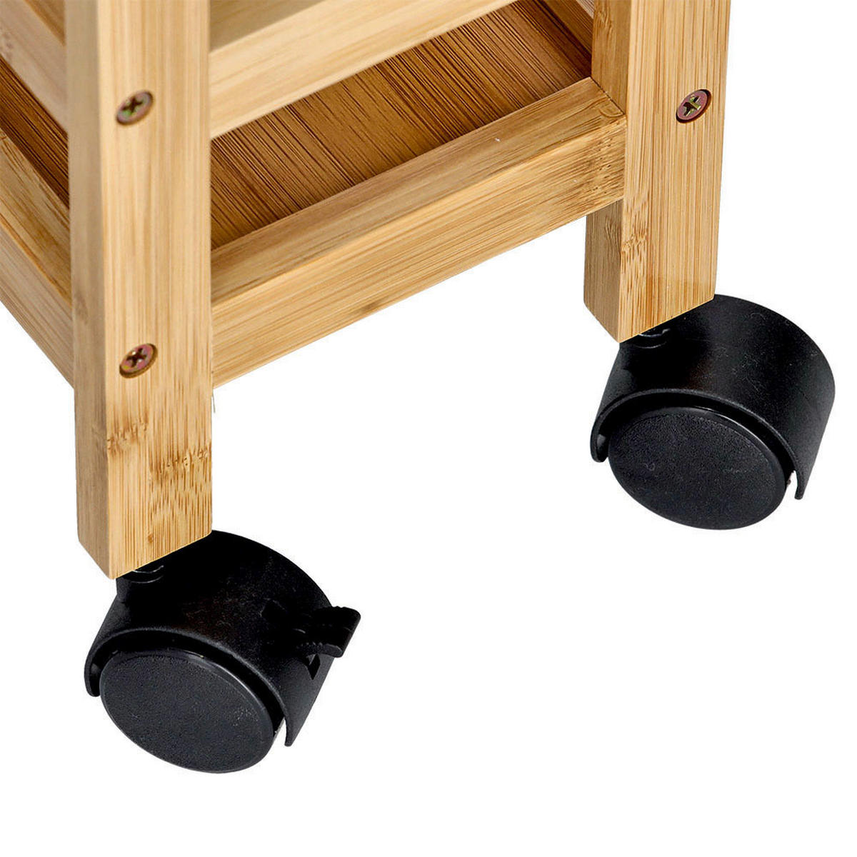 Zeller Rollwagen natur Bambus B/H/L: ca. 15x74x36 cm Nischen-Rollwagen - natur (36,00/15,00/74,00cm) - Zeller