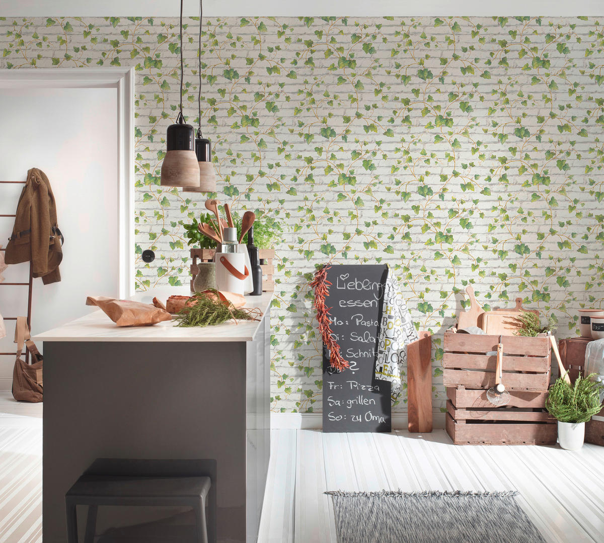 A.S.Creation Vliestapete Best of Wood`n Stone 2nd Edition Steine grün braun weiß B/L: ca. 53x1005 cm Best of Wood`n Stone 2nd Edition - braun/weiß (53,00/1005,00cm) - A.S.Creation