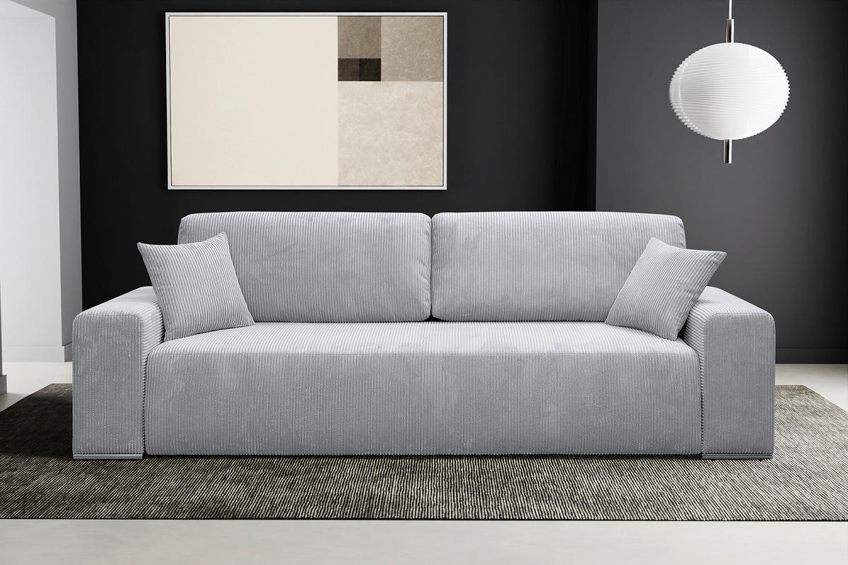 Schlafsofa Virginia grau B/H/T: ca. 257x87x102 cm Virginia - grau (257,00/87,00/102,00cm)