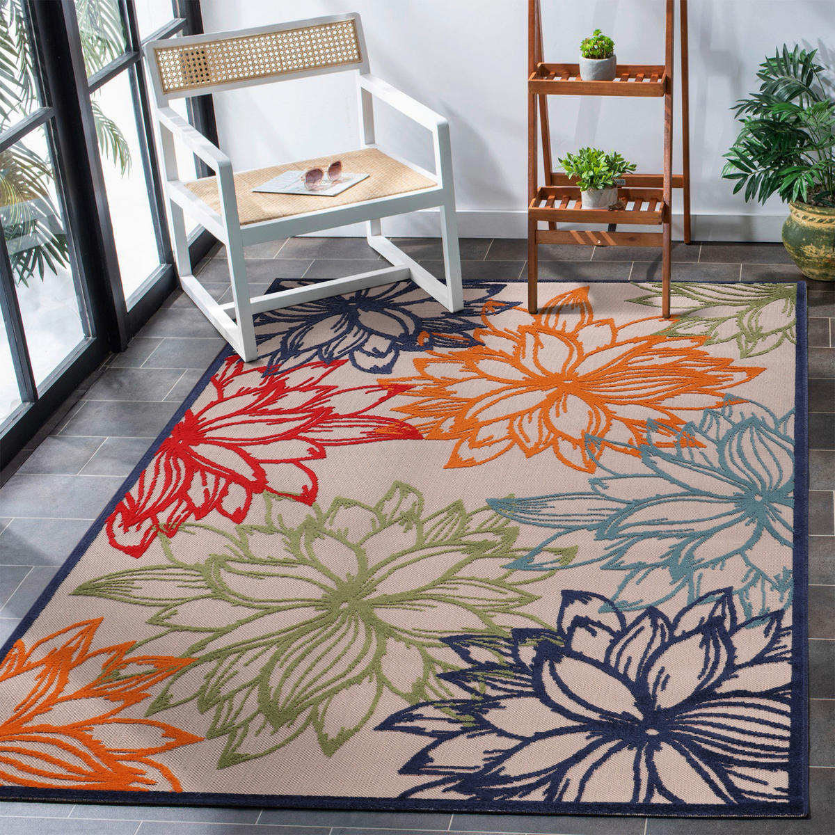 Sanat Outdoorteppich FLORAL bunt B/L: ca. 160x230 cm FLORAL - bunt (160,00/230,00cm) - Sanat