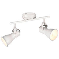 TRIO Strahler STEAM 813400227 weiß Metall B/H/T: ca. 30x22x10 cm E14 2 Brennstellen Steam - weiß (30,00/22,00/10,00cm) - Trio