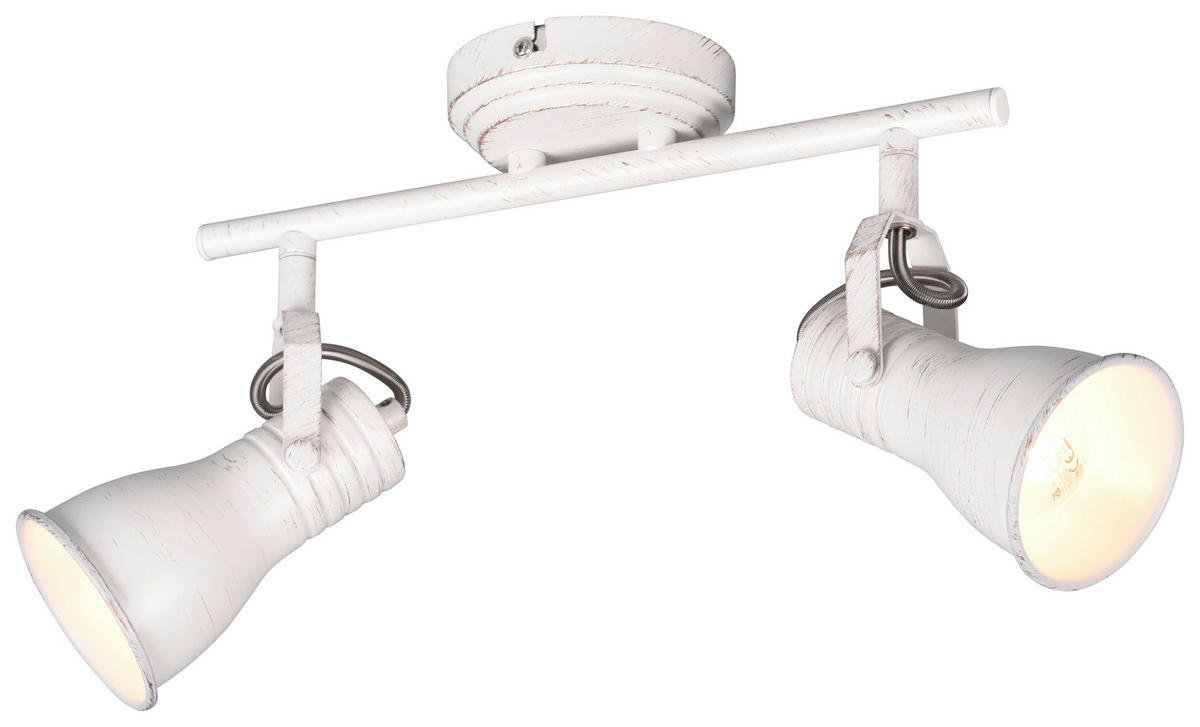 TRIO Strahler STEAM 813400227 weiß Metall B/H/T: ca. 30x22x10 cm E14 2 Brennstellen Steam - weiß (30,00/22,00/10,00cm) - Trio