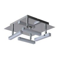 Näve Leuchten LED Deckenleuchte NV1228542 Chrom Metall Acryl B/H/T: ca. 25x11x25 cm null 4 Brennstellen Turin - Chrom (25,00/11,00/25,00cm) - Näve Leuchten